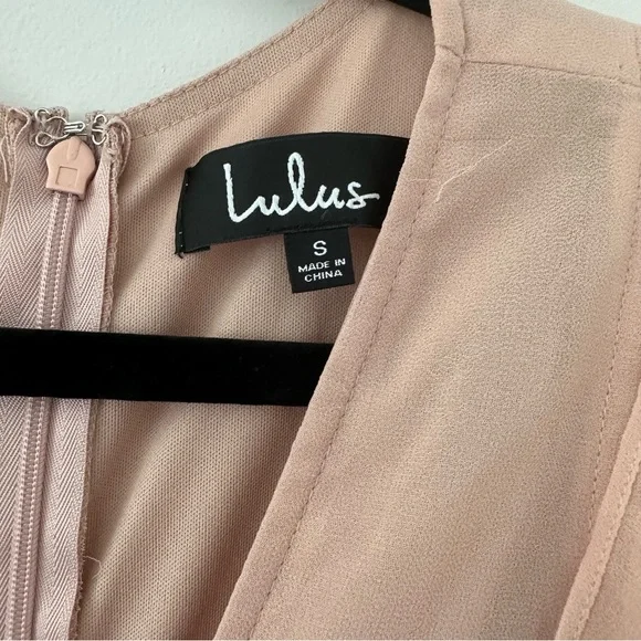 Lulu’s Dearly Loved Blush Pink Flutter Sleeve Maxi Dress Bridesmaids - Picture 10 of 11